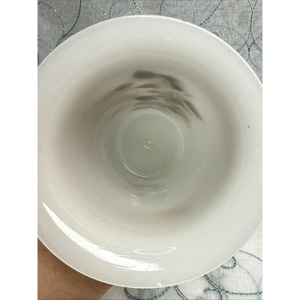 Vintage Frosted Glass Vase 8